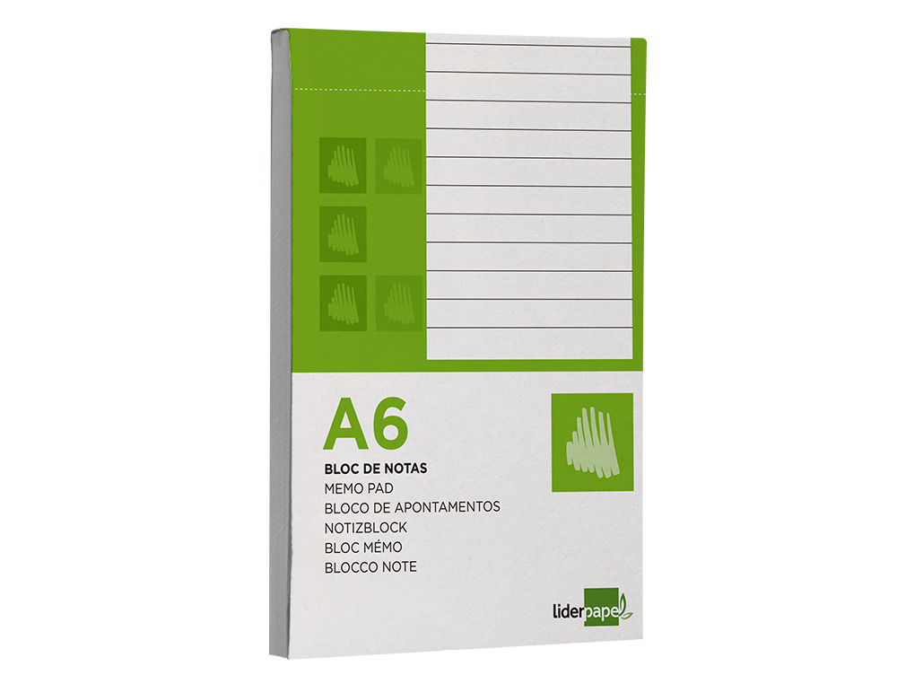 BLOCO DE APONTAMENTOS LIDERPAPEL DIN A6 80 F PAUTADO