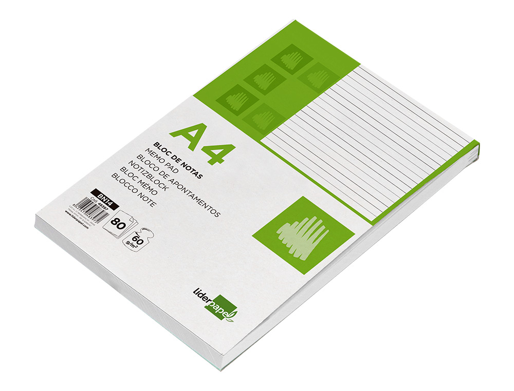 BLOCO DE APONTAMENTOS LIDERPAPEL DIN A4 80 F PAUTADO