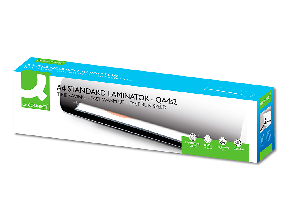 PLASTIFICADORA Q-CONNECT KF17001 DIN A4 STANDARD 2 ROLOS ATE 125 MICRONS