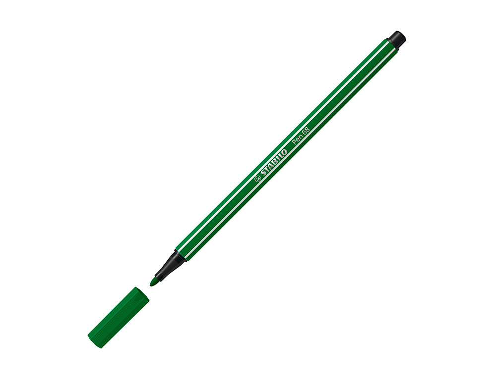 MARCADOR STABILO AGUARELAVEL PEN 68 VERDE ESMERALDA 1 MM