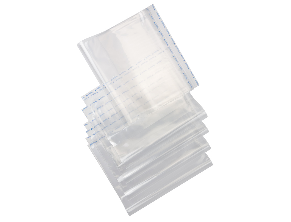 BOLSAS PROTETORAS PARA ENCADERNACAO ADESIVAS EM POLIPROPILENO COR TRANSPARENTE MEDIDAS 300X505MM