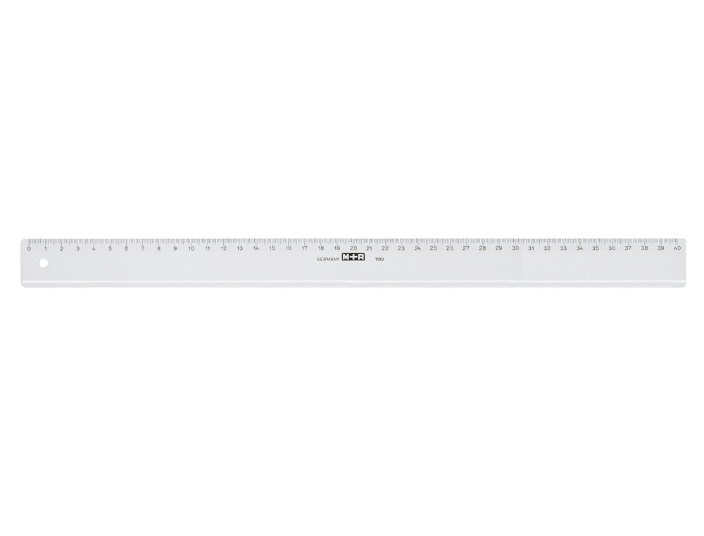 REGUA M+R 40 CM PLASTICO TRANSPARENTE