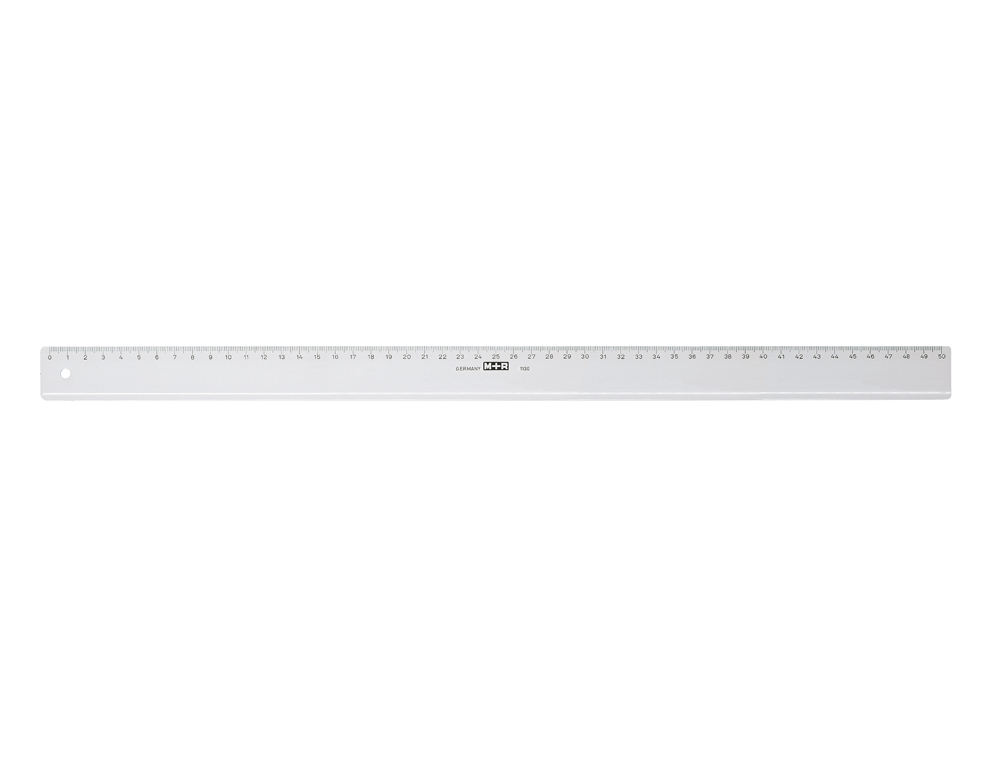 REGUA M+R 50 CM PLASTICO TRANSPARENTE