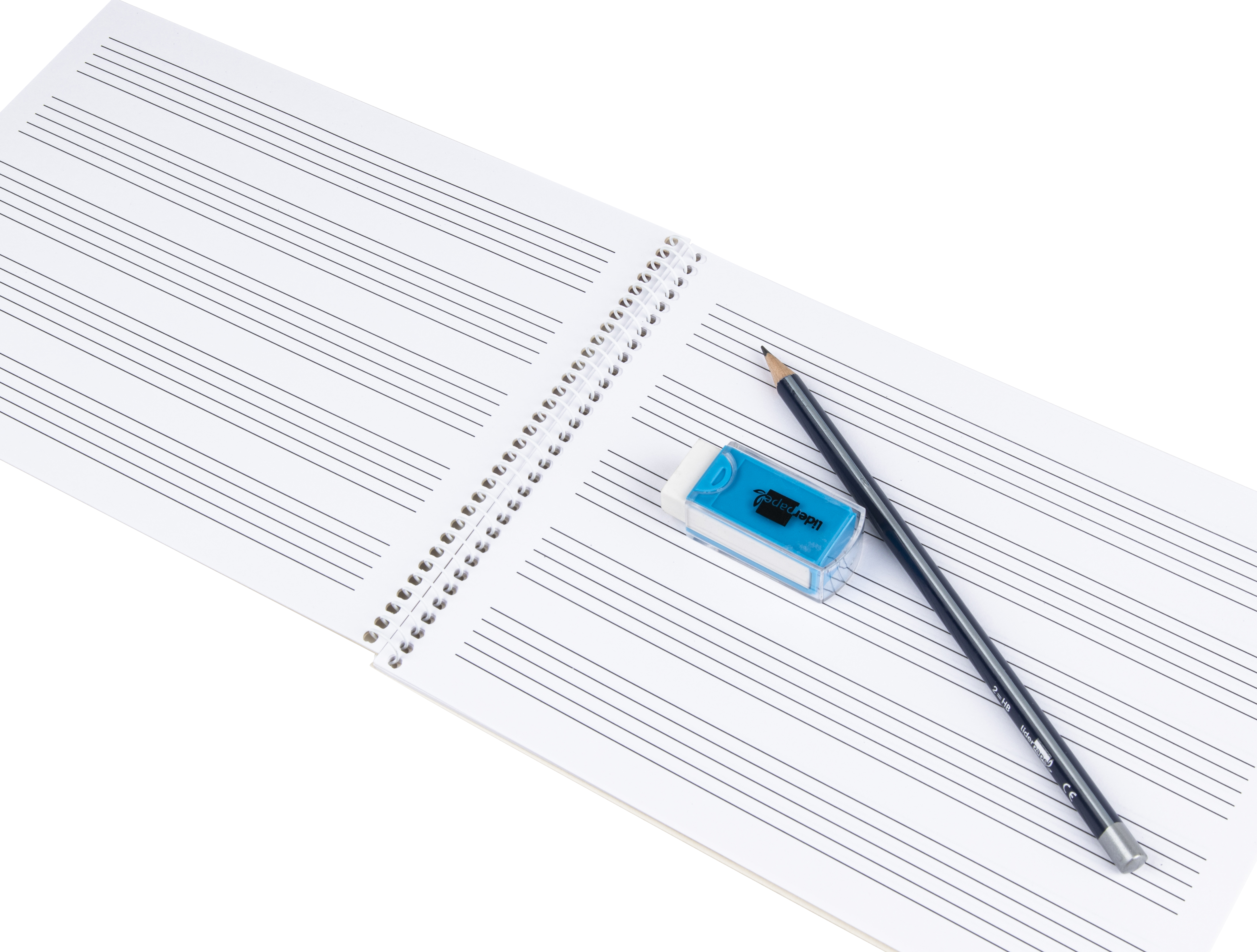 BLOCO MUSICA LIDERPAPEL QUARTO 20 FOLHAS 100 GR PENTAGRAMA COM 4 MM DE ENTRELINHAS