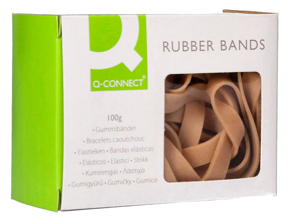 BANDAS ELASTICAS Q-CONNECT 100 GR 150 X 9 MM NUMERO 15