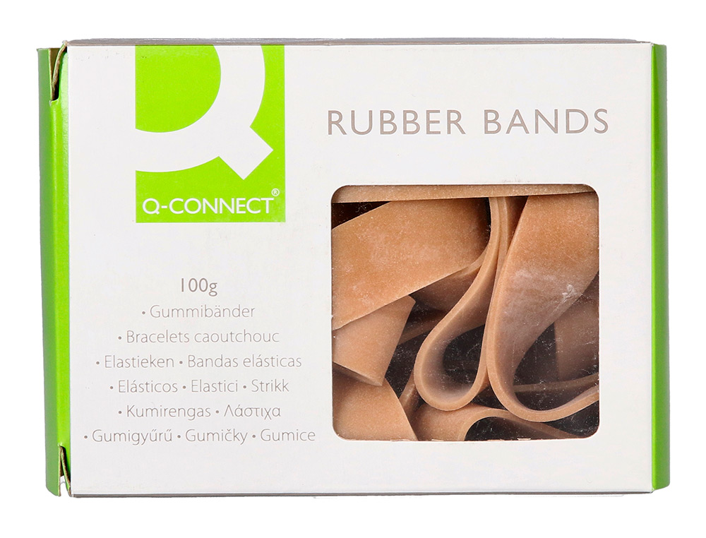 BANDAS ELASTICAS Q-CONNECT 100 GR 180 X 16 MM NUMERO 18