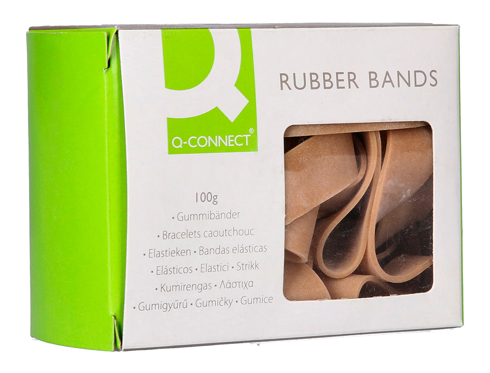 BANDAS ELASTICAS Q-CONNECT 100 GR 180 X 16 MM NUMERO 18