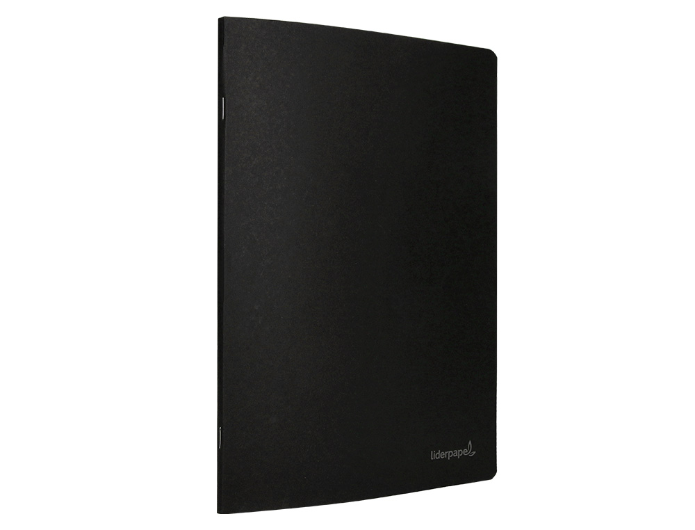 CADERNO AGRAFADO LIDERPAPEL CAPA PRETA DIN A5 80 F PAUTADO 60GR