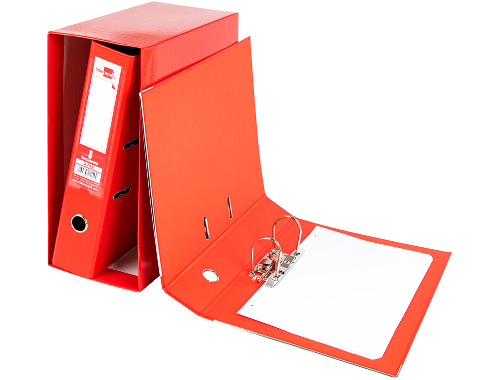 MODULO LIDERPAPEL 2 PASTAS FOLIO 2 ANEIS MECANISMO DE ALAVANCA 75MM VERMELHO