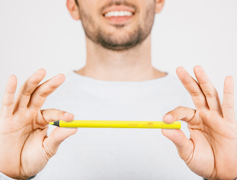 LAPIS DE COR LIDERPAPEL JUMBO NEON AMARELO