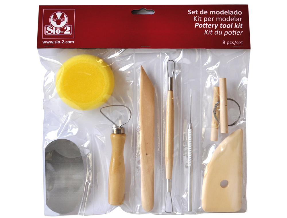 INSTRUMENTOS DE MODELAR ARGILA SIO COMPOSTO POR 8 PECAS