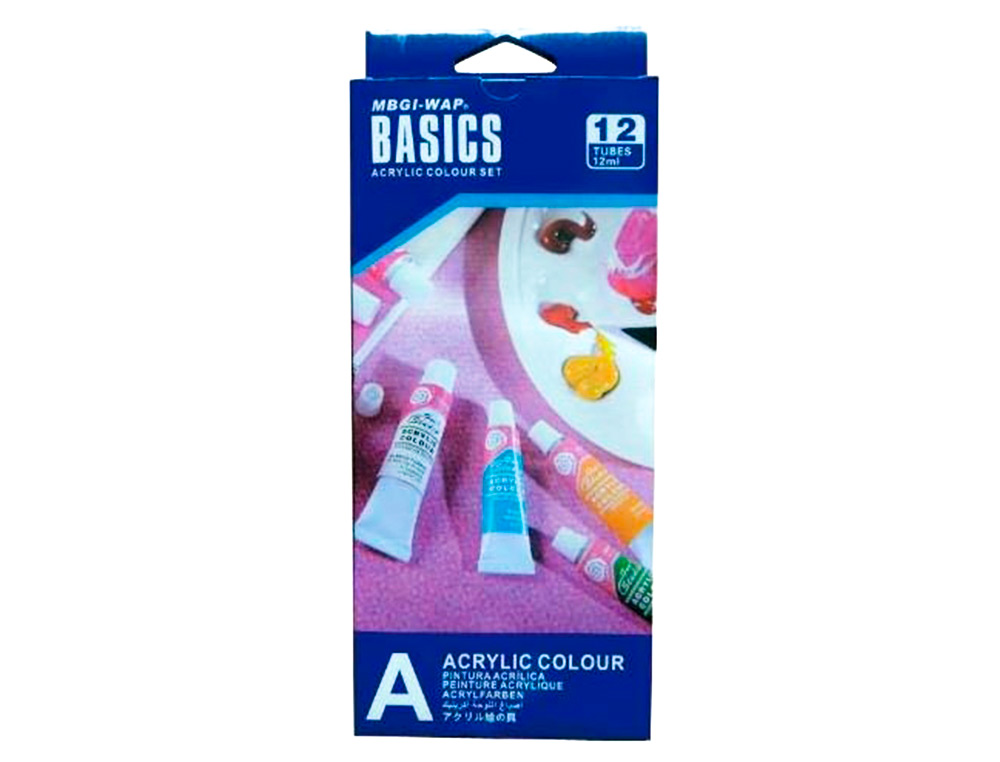 PINTURA ACRILICA ARTIST CAIXA CARTAO DE 12 CORES SORTIDAS TUBO DE 12 ML