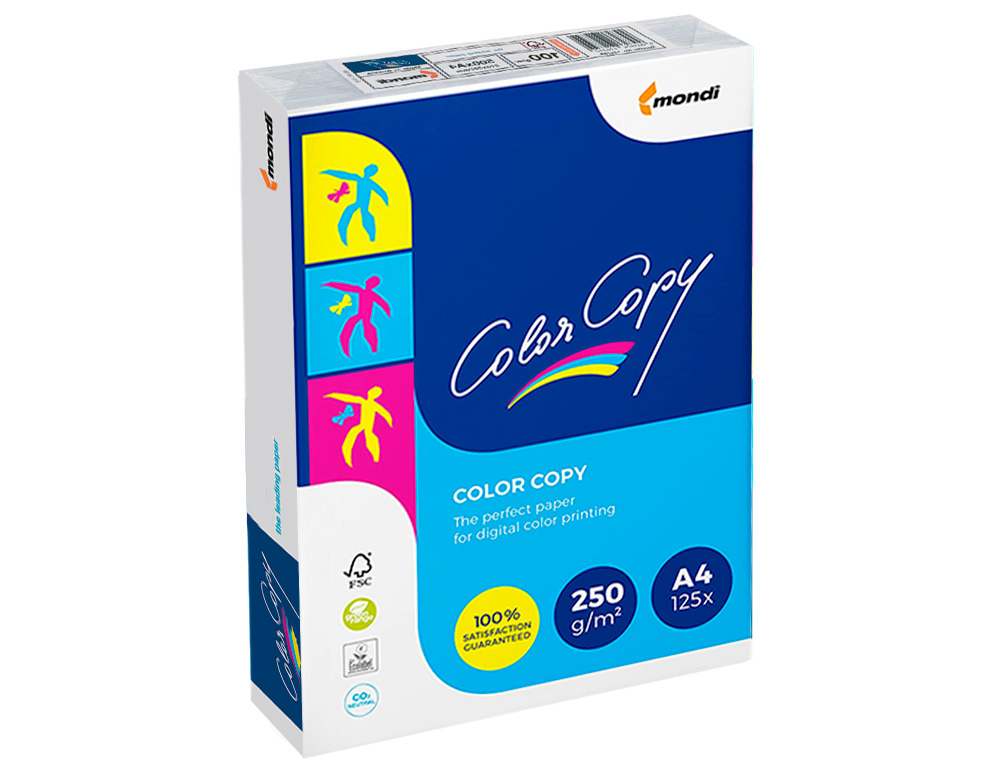 PAPEL COLOR COPY DIN A4 250 GR EMBALAGEM DE 125 FOLHAS