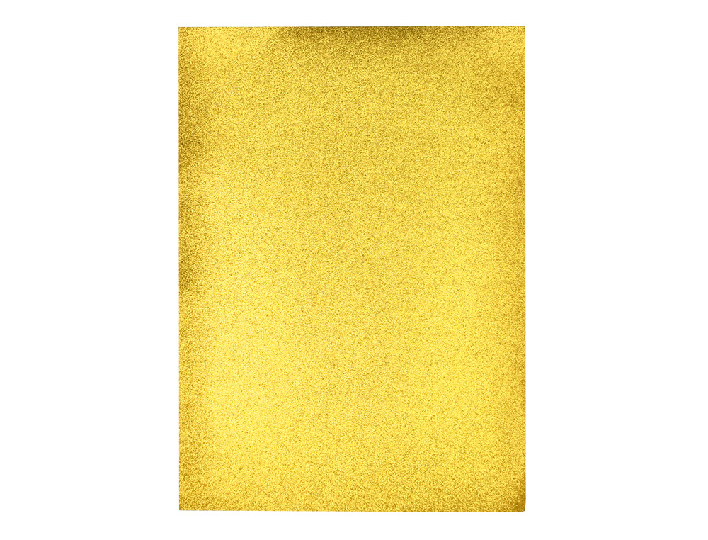 GOMA EVA COM PURPURINA BIODEGRADAVEL LIDERPAPEL 50X70CM 60 GR ESPESSURA 2 MM OURO
