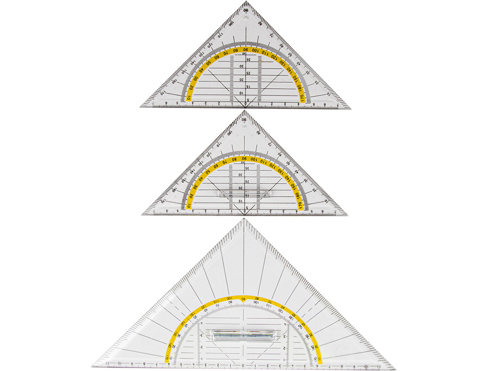 ARISTO LIDERPAPEL GEOMETRIA 16 CM PLASTICO CRISTAL