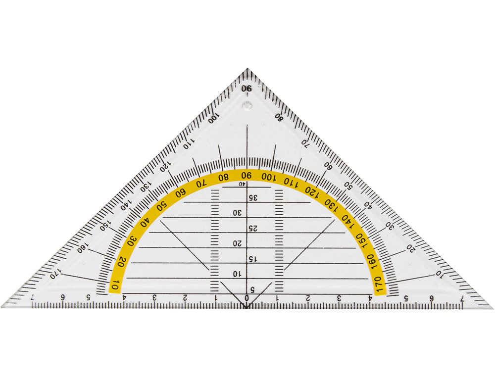 ARISTO LIDERPAPEL GEOMETRIA 16 CM PLASTICO CRISTAL