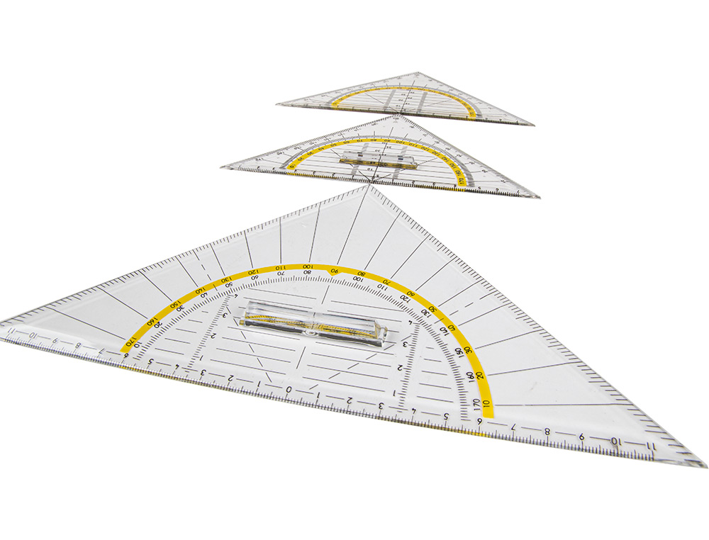 ARISTO LIDERPAPEL GEOMETRIA 16 CM PLASTICO CRISTAL