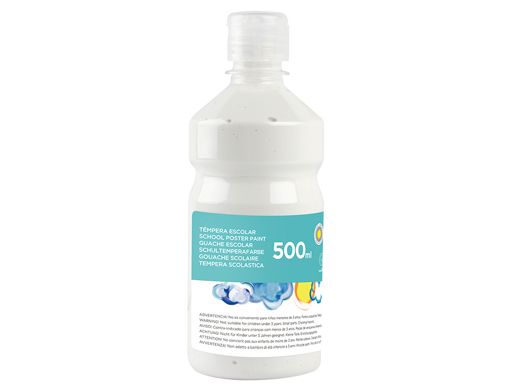 GUACHE ESCOLAR LIDERPAPEL 500 ML BRANCO