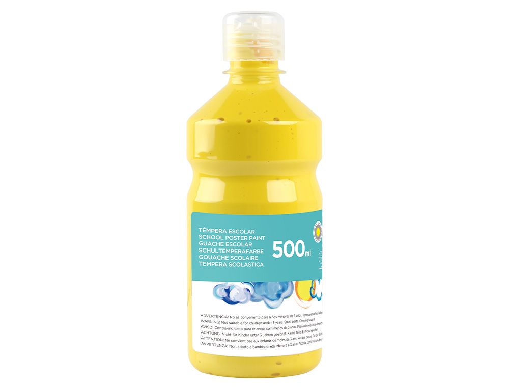 GUACHE ESCOLAR LIDERPAPEL 500 ML AMARELO PRIMARIO