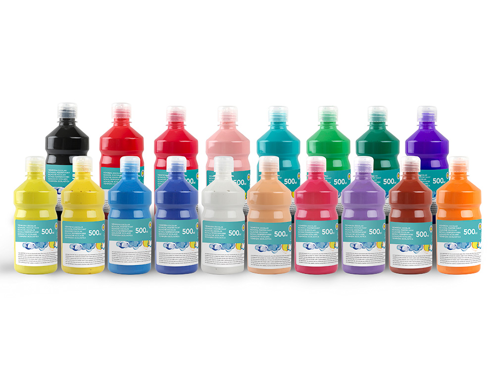 GUACHE ESCOLAR LIDERPAPEL 500 ML AZUL CIAN