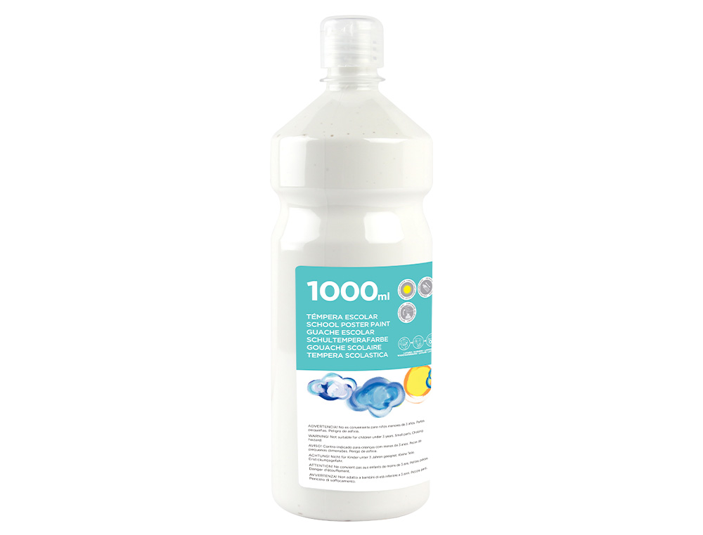 GUACHE ESCOLAR LIDERPAPEL 1000 ML BRANCO