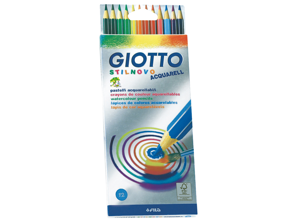 LAPIS DE COR GIOTTO STILNOVO AGUARELAVEIS CAIXA DE 12 CORES