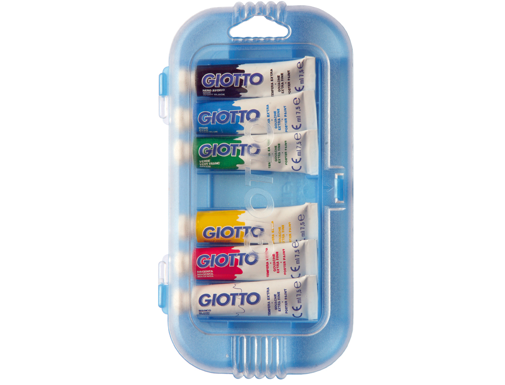 GUACHE ESCOLAR GIOTTO 7,5 ML 6 CORES SORTIDAS
