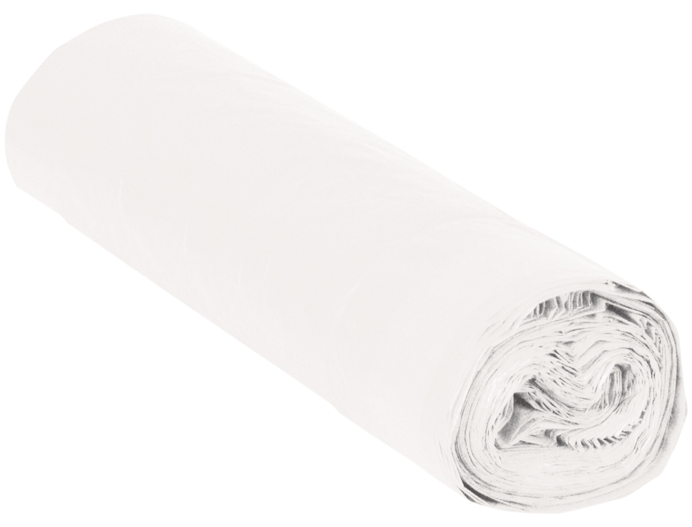 SACO DE LIXO DOMESTICO BRANCO 52X60CM GALGA 70 ROLO DE 20 UNIDADES