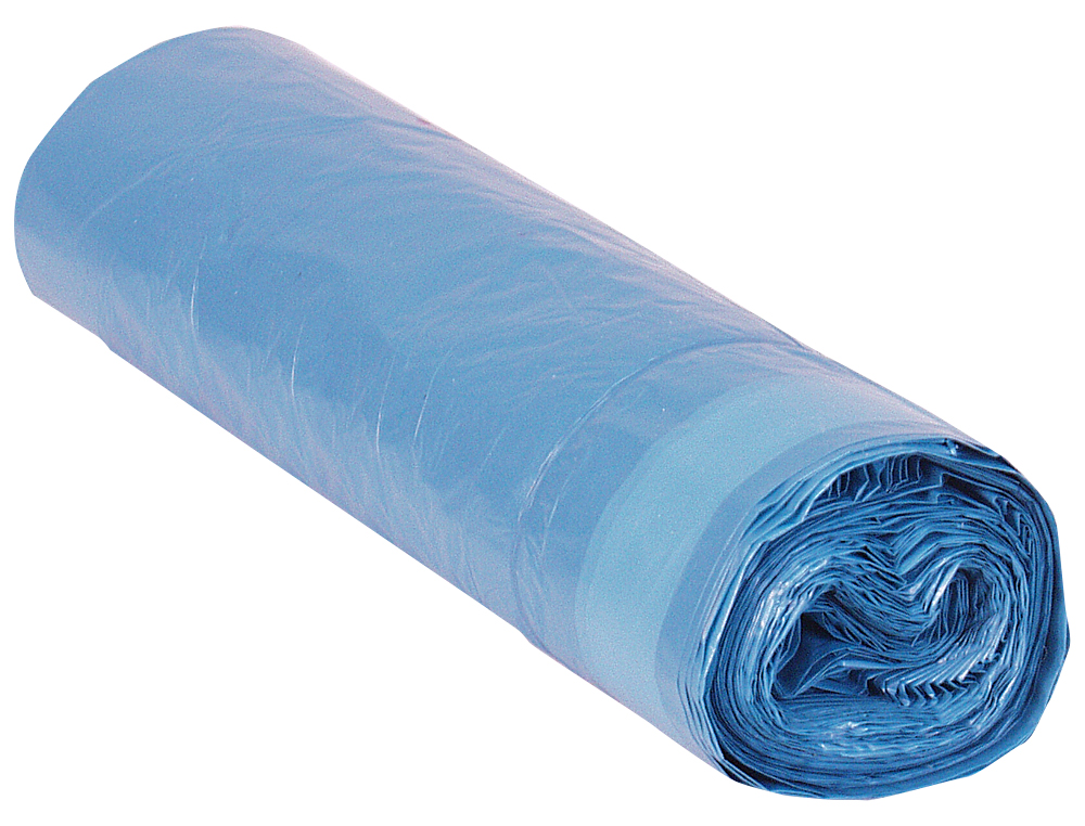 SACO DE LIXO DOMESTICO AZUL 52X60CM GALGA 70 ROLO DE 20 UNIDADES