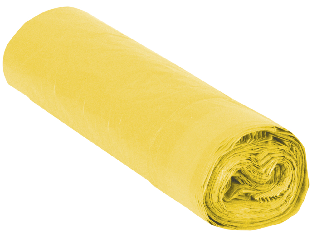 SACO DE LIXO INDUSTRIAL AMARELA 85X105CM GALGA 110 ROLO DE 10 UNIDADES