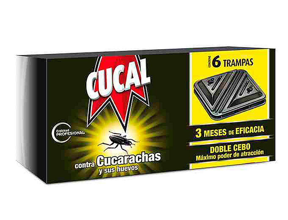 INSETICIDA PARA BARATAS CUCAL CONTRA BARATAS E OVOS 3 MESES DE EFICACIA PACK DE 6 UNIDADES