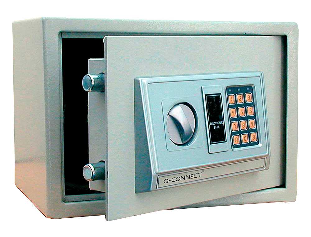 COFRE Q-CONNECT ELECTRONICO CAPACIDADE 10L 310X200X200 MM COM ACESSORIOS PARA FIXAR NA PAREDE OU SOLO CHAVE DIGITAL