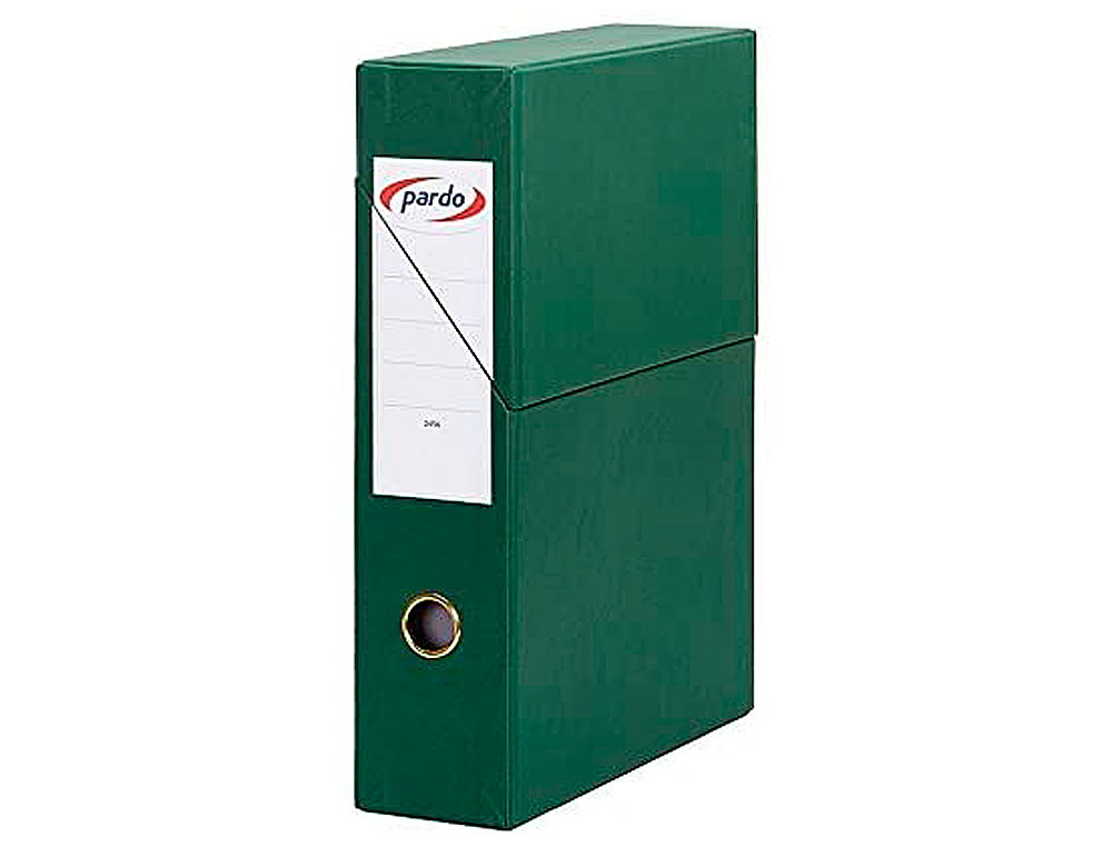 CAIXA DE TRANSFERENCIAS PARDO CARTAO FORRADO OLLAO LOMBADA DIN A4 80 MM COR VERDE 335X250X80 MM