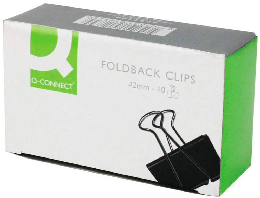 MOLA METALICA Q-CONNECT REVERSIVEL N.4 41 MM CAIXA DE 10 UNIDADES PRETO