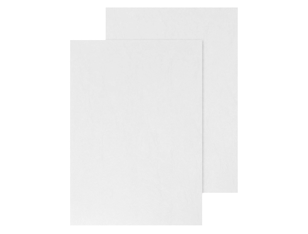 CAPA DE ENCADERNACAO Q-CONNECT CARTAO DIN A4 BRANCA BRILHANTE 250 GR CAIXA DE 100 UNIDADES