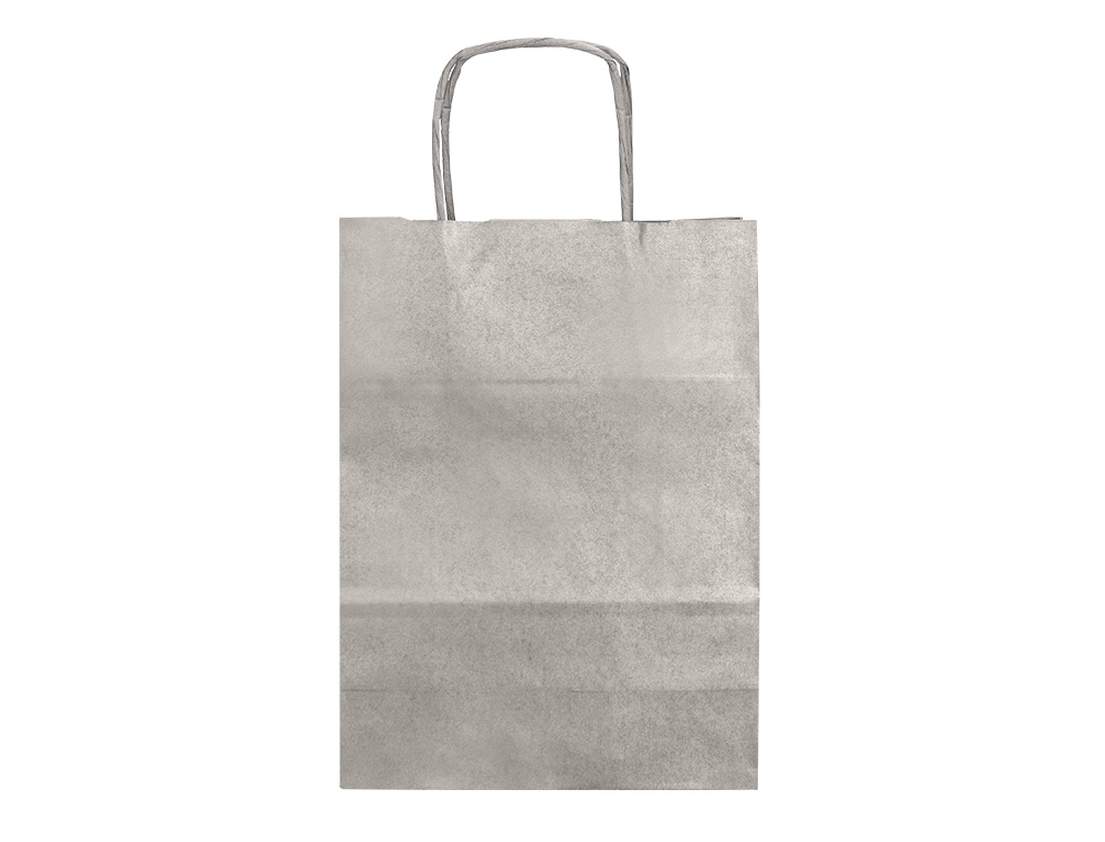 SACO DE PAPEL Q-CONNECT KRAFT PRATA ASA RETORCIDA 270X120X360 MM