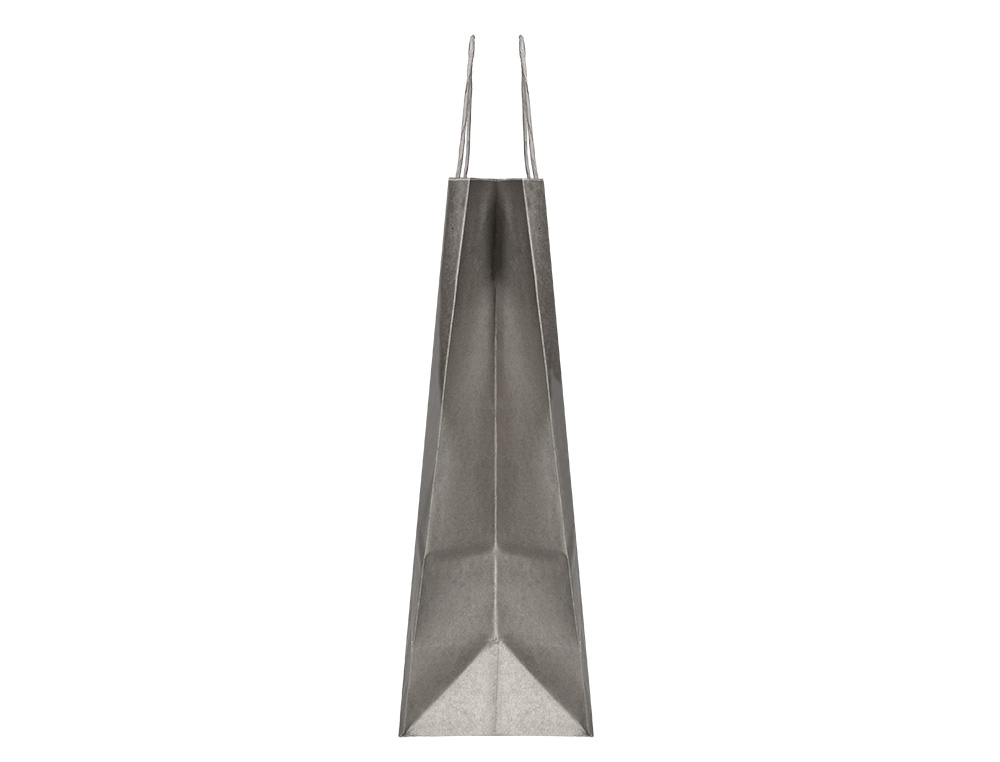 SACO DE PAPEL Q-CONNECT KRAFT PRATA ASA RETORCIDA 270X120X360 MM