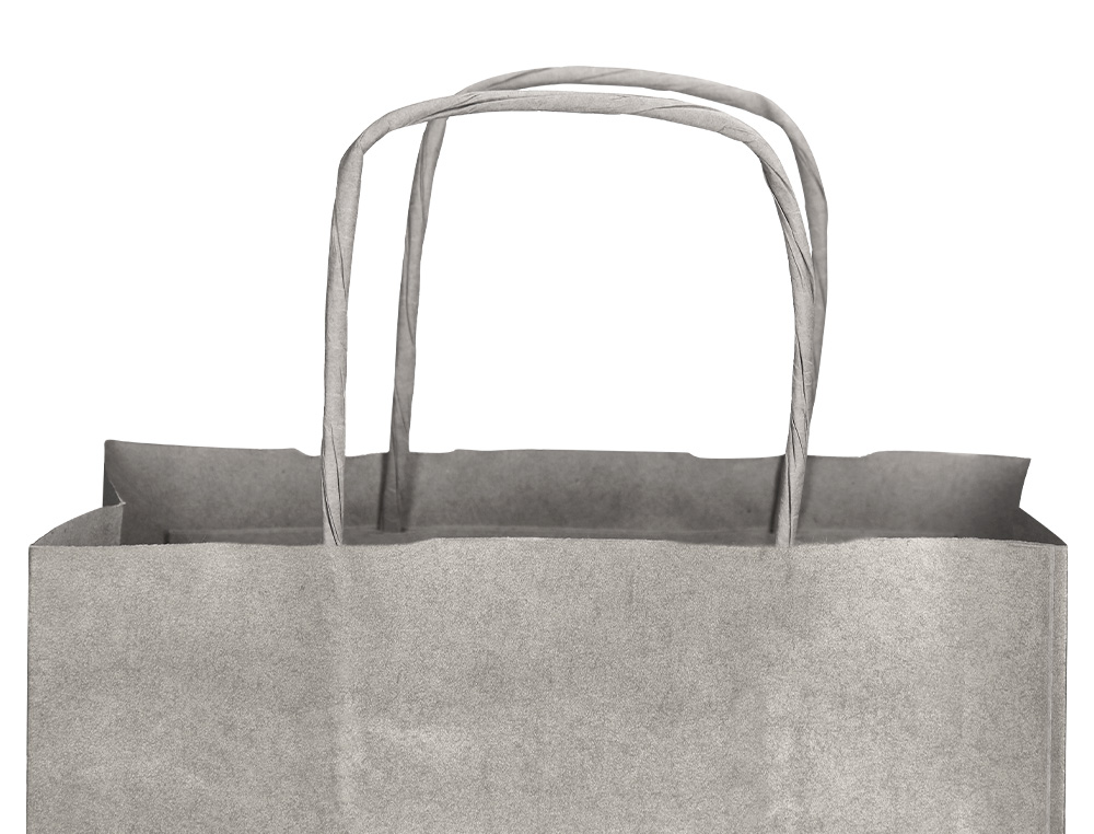 SACO DE PAPEL Q-CONNECT KRAFT PRATA ASA RETORCIDA 270X120X360 MM