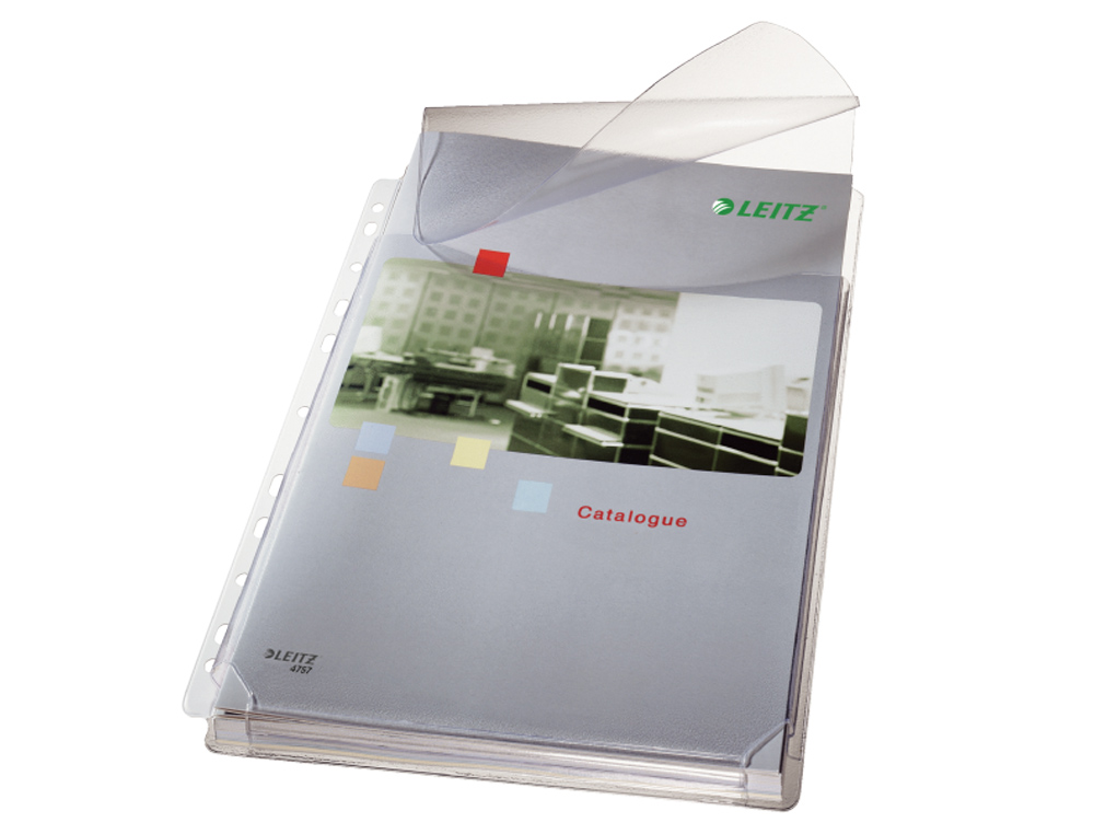 BOLSA CATALOGO/MICA ESSELTE DIN A4 PVC 170 MICRONS COM FOLE E ABA SUPERIOR CAPACIDADE 200 FOLHAS PACK DE 5 UNIDADES