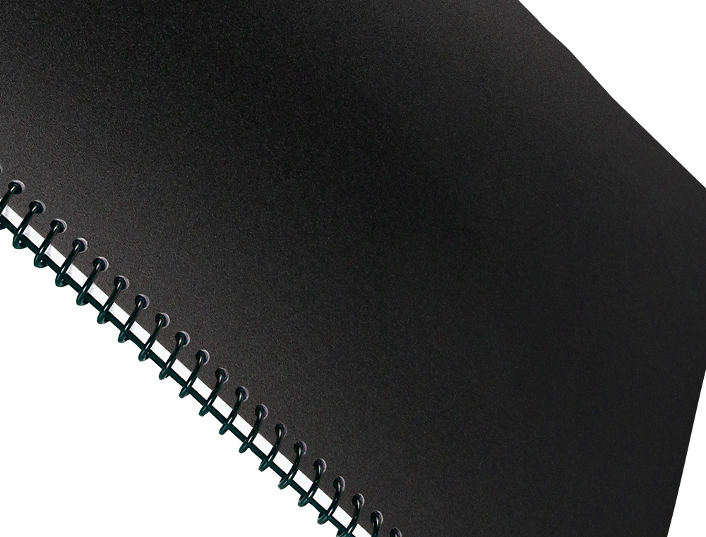 CAPA DE ENCADERNACAO LIDERPAPEL POLIPROPILENO DIN A4 0.8 MM PRETA PACK DE 50 UNIDADES