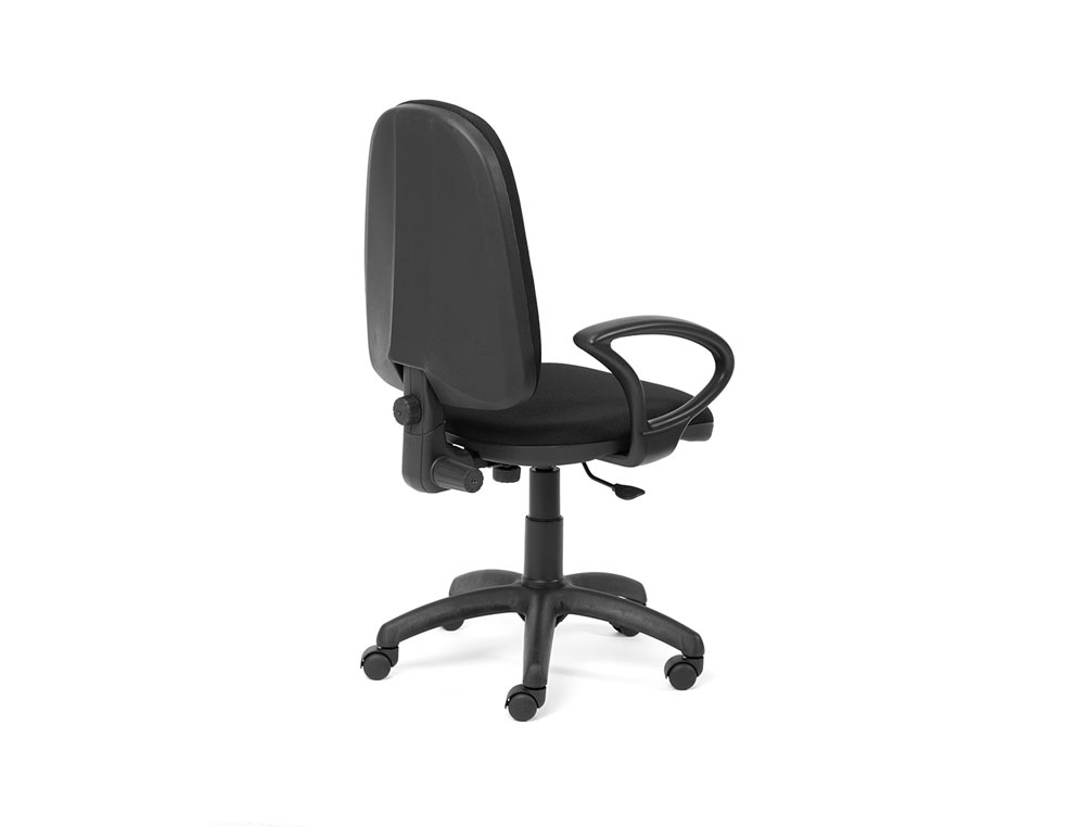 CADEIRA ROCADA COM BRACOS COR PRETO DIAMETRO BASE 610 MM ENCOSTO DE 490 MM X 420 MM