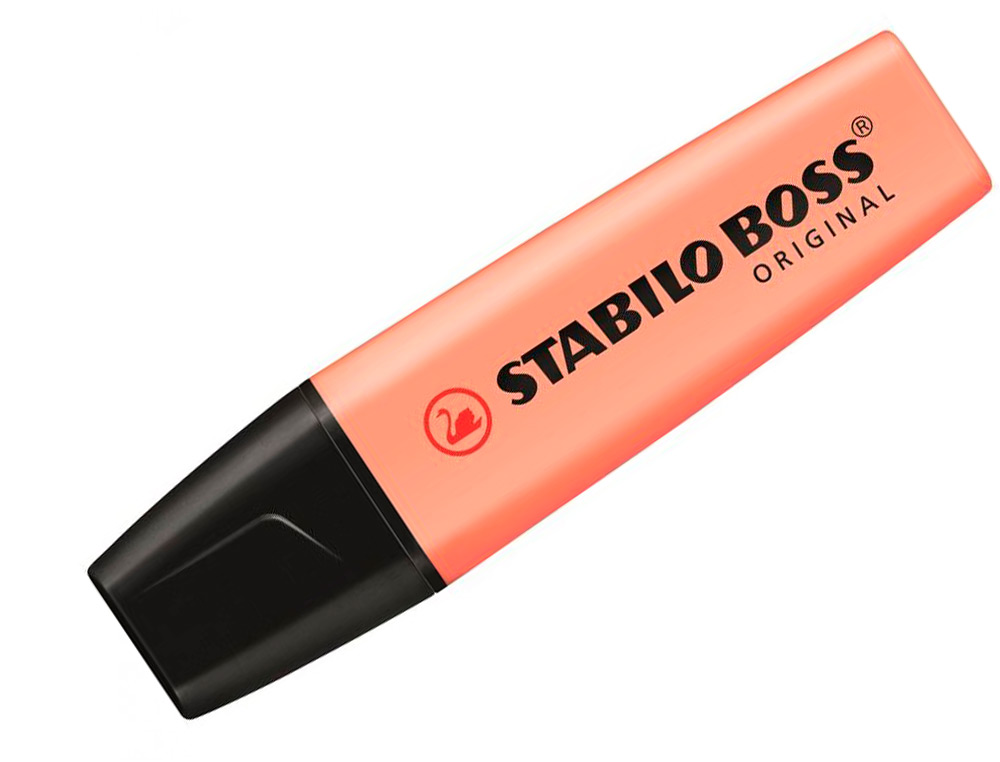MARCADOR FLUORESCENTE STABILO BOSS 70 PASTEL PESSEGO SEDOSO