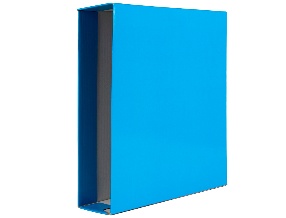 CAIXA PARA PASTA DE ARQUIVO DE ALAVANCA LIDERPAPEL DOCUMENTA DIN A4 LOMBADA 75 MM CELESTE