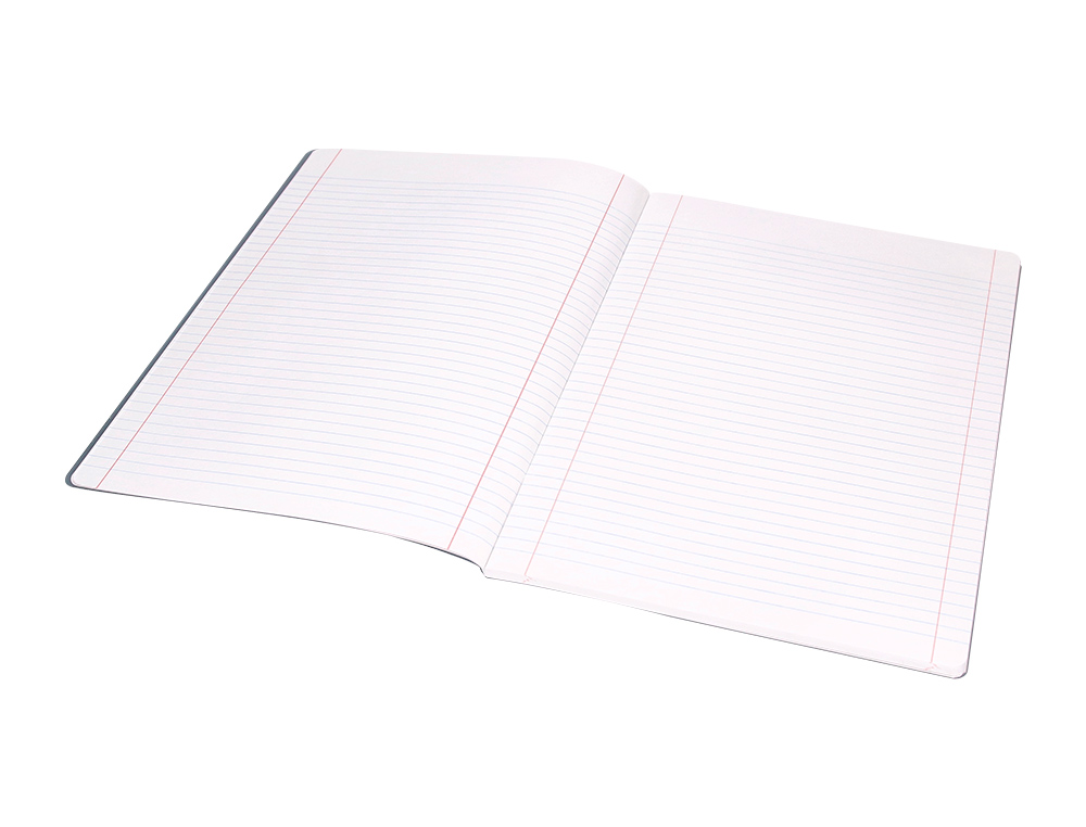 CADERNO AGRAFADO LIDERPAPEL 360 CAPA DE PLASTICO DIN A4 48 F 90 GR PAUTADO COM DUPLA MARGEM CAPA PRETA