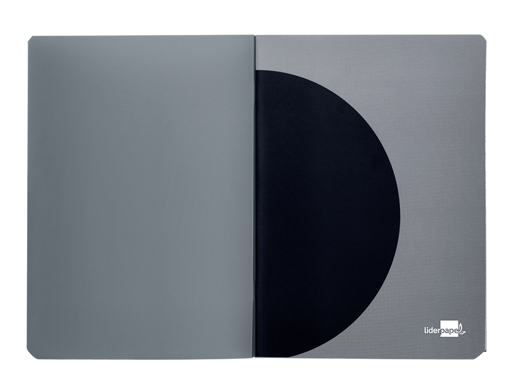 CADERNO AGRAFADO LIDERPAPEL 360 CAPA DE PLASTICO DIN A4 48 F 90 GR PAUTADO COM DUPLA MARGEM CAPA PRETA