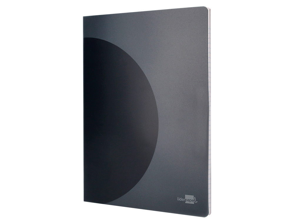 CADERNO AGRAFADO LIDERPAPEL 360 CAPA DE PLASTICO DIN A5 48 F 90 GR PAUTADO COM DUPLA MARGEM CAPA PRETA