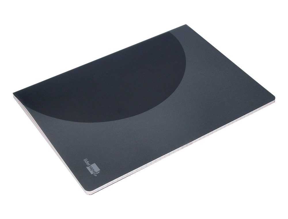 CADERNO AGRAFADO LIDERPAPEL 360 CAPA DE PLASTICO DIN A5 48 F 90 GR PAUTADO COM DUPLA MARGEM CAPA PRETA