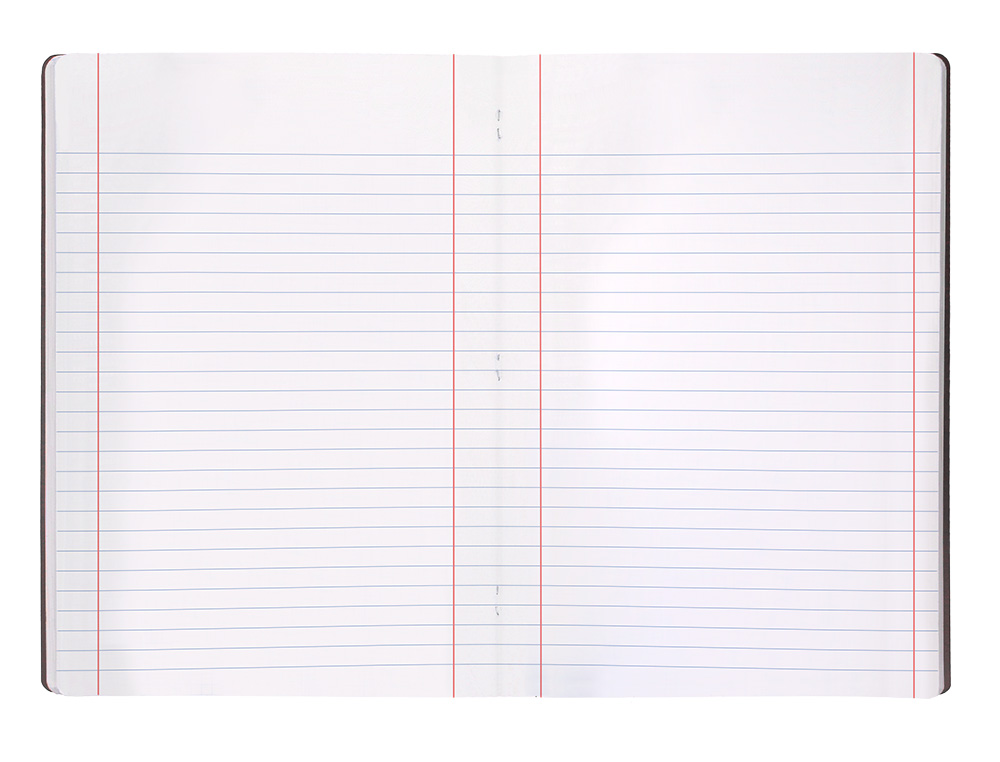CADERNO AGRAFADO LIDERPAPEL 360 CAPA DE PLASTICO DIN A5 48 F 90 GR PAUTADO COM DUPLA MARGEM CAPA PRETA