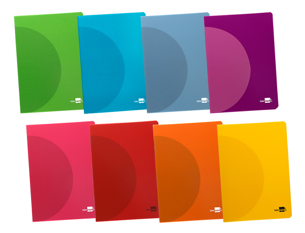 CADERNO AGRAFADO LIDERPAPEL 360 CAPA DE PLASTICO DIN A5 48 F 90 GR 5MM COM DUPLA MARGEM CORES SORTIDAS