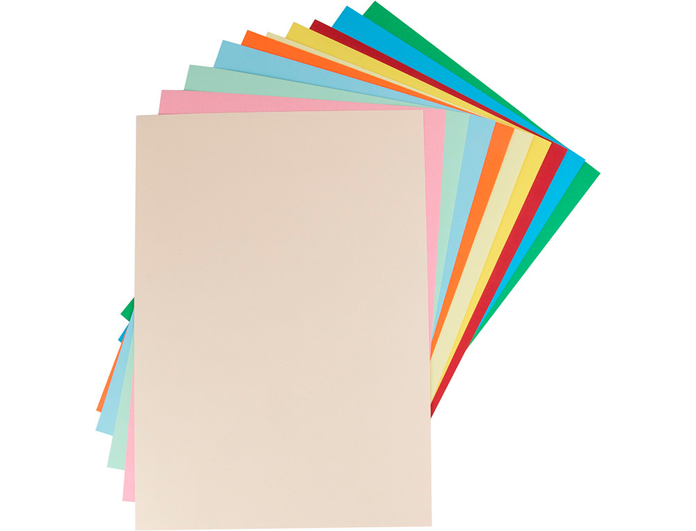 CARTOLINA LIDERPAPEL DIN A3 180 GR 10 CORES SORTIDAS PACK DE 100 UNIDADES